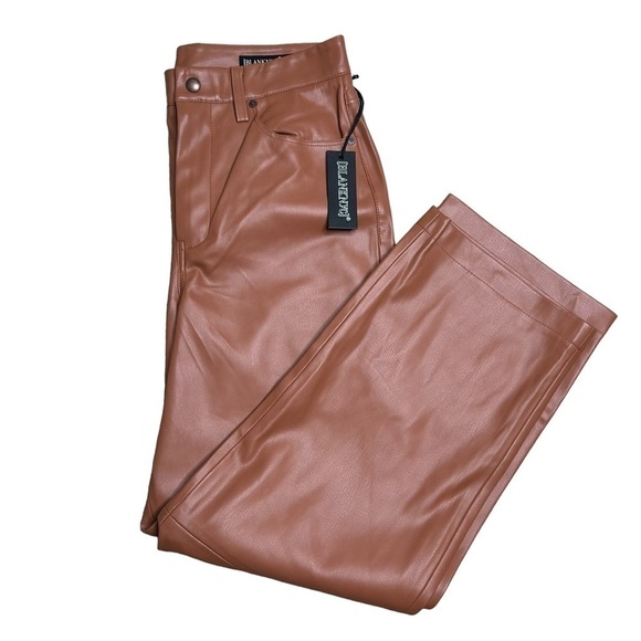 Blank NYC The Baxter Ribcage Straight Leg Faux Leather Pant Trouser Size 28 - Picture 7 of 12